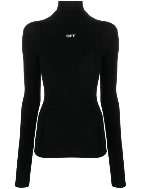 Off-White Off-Stamp high-neck top Black OWAD122C99JER0031001
