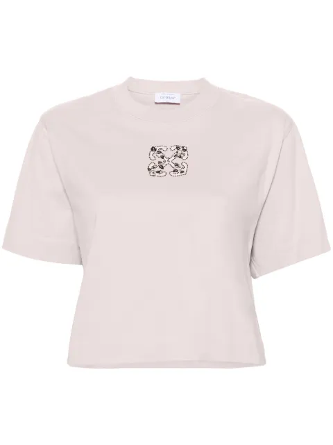 Off-White Bling Leaves Arrow T-shirt Pink OWAA090S24JER0053636