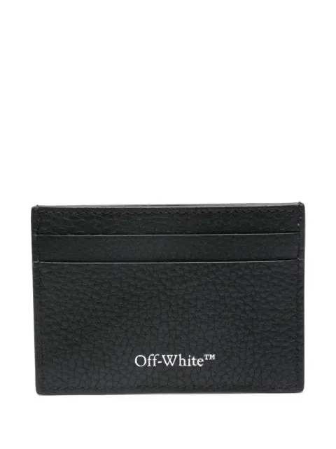 Off-White Diag-stripe leather cardholder Black OMND079C99LEA0011000