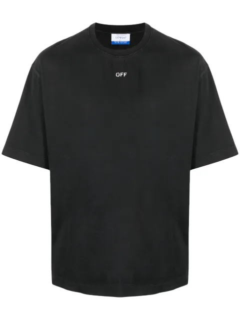 Off-White S.Matthew Skate logo-print T-shirt Black OMAA120C99JER0061077