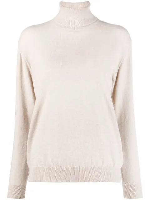 Brunello Cucinelli roll-neck cashmere jumper Neutrals M12150103C9504