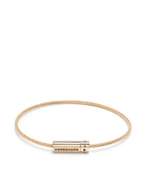 Le Gramme 18kt yellow gold Le 9g Cable diamond bracelet Gold LGCOJPO0105409