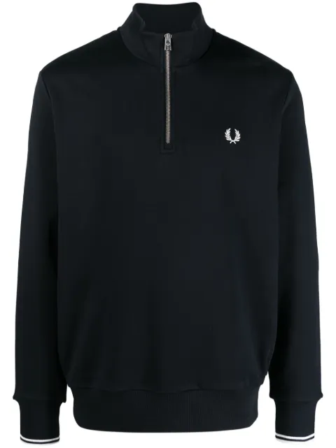 Fred Perry logo-embroidered zip-up sweatshirt Blue M3574
