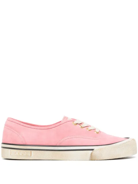 Bally striped-edge lace-up sneakers Pink MSK05XSU005