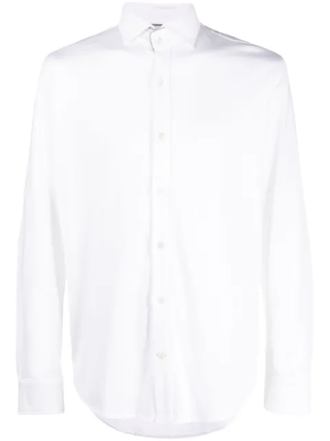 Eleventy contrasting-trim cotton shirt White X75CAMH02TSH26001