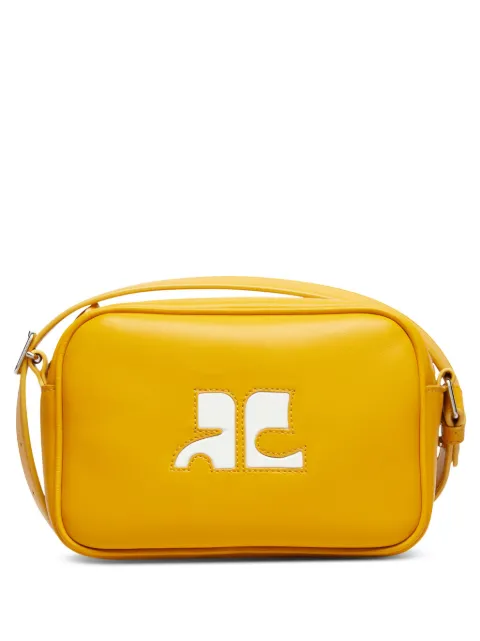 Courrèges Reedition leather camera bag Yellow PERGSA061CR0045