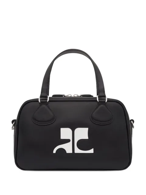 Courrèges Reedition leather bowling bag Black PERGSA062CR0045
