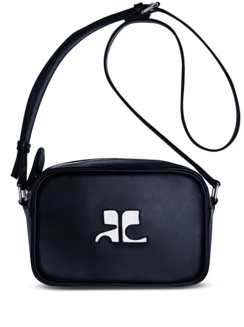 Courrèges Reedition leather camera bag Blue PERGSA061CR0045