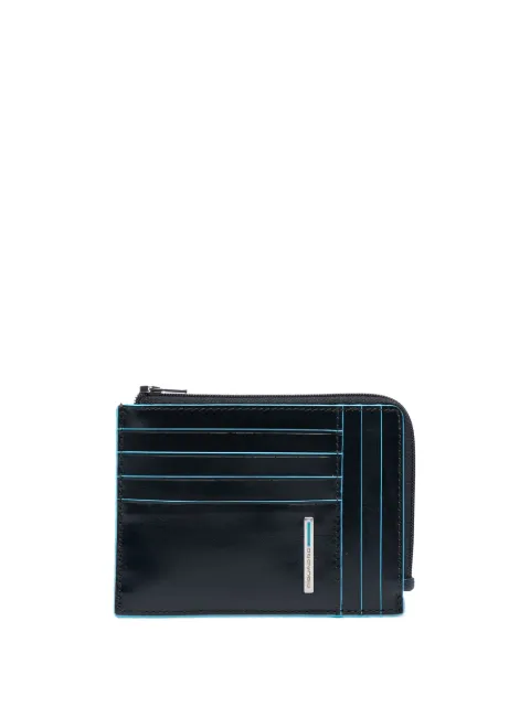 PIQUADRO B2 Revamp zip coin wallet Blue PU1243B2R