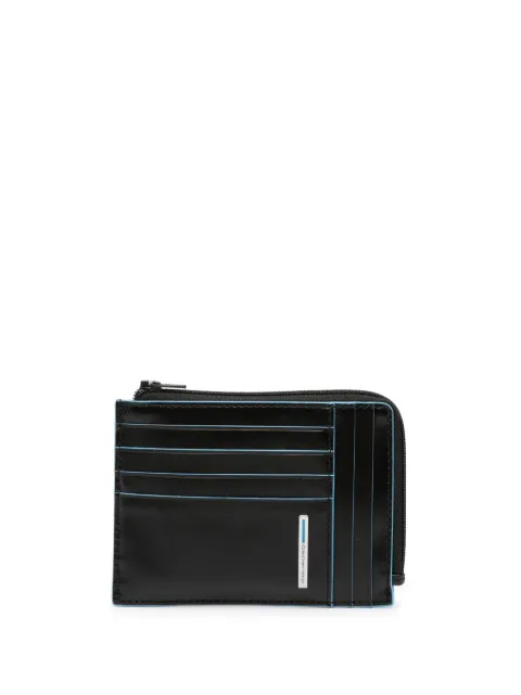 PIQUADRO B2 Revamp leather coin wallet Black PU1243B2R