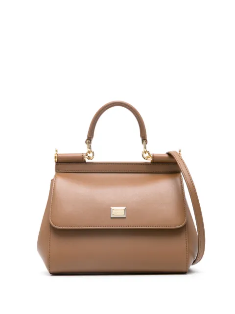 Dolce & Gabbana small Sicily handbag in calfskin Brown BB6003AN767