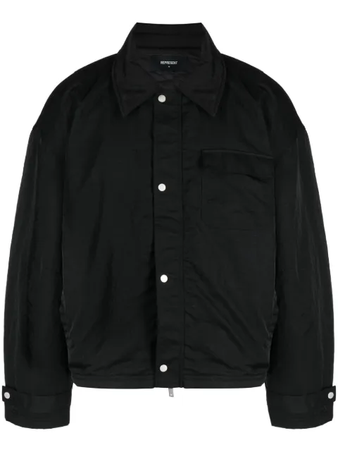Represent long-sleeve shirt jacket Black MS1002