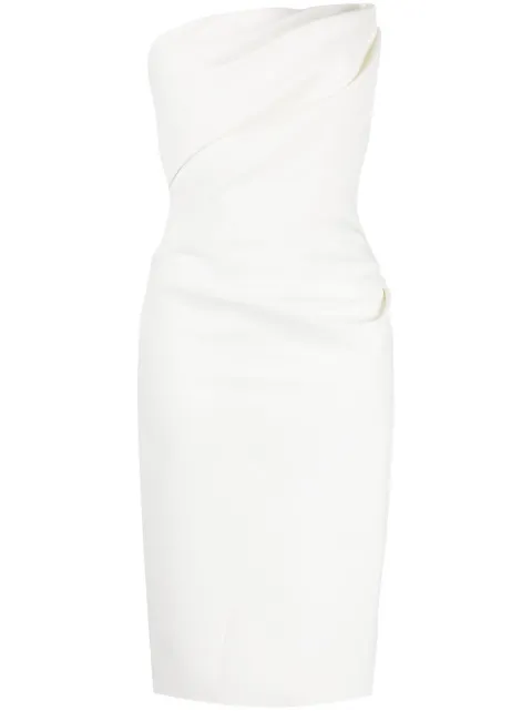 Maticevski draped bodice dress White DR5136