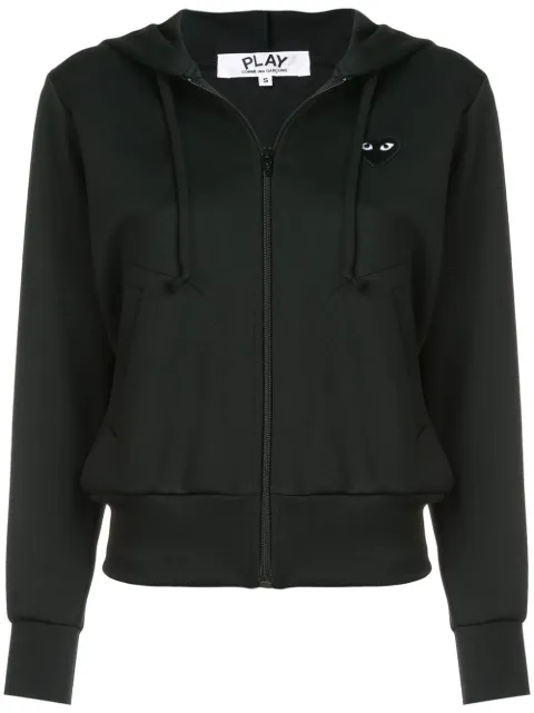 Comme Des Garçons Play big heart-print zip-up hoodie Black P1T253