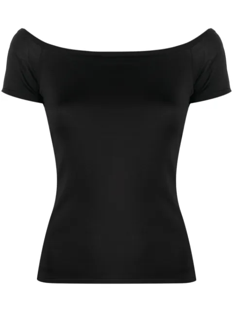 Ralph Lauren Collection boat neck silk blend shirt Black 290916709
