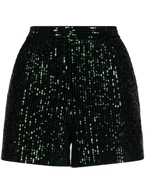 Elie Saab high-waist sequinned shorts Black 15554