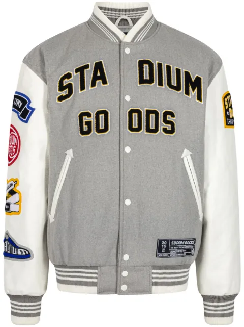 STADIUM GOODS® "Champions League" wool varsity jacket Grey SGS0531