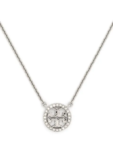Tory Burch Icon pavé pendant necklace Silver 53420