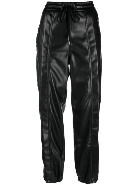 Iceberg faux-leather straight-leg trousers Black B0612803