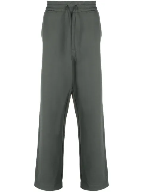 Y-3 logo-patch organic cotton track pants Green IP7690