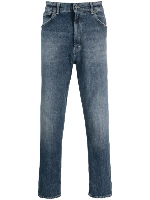 DONDUP logo-patch straight-leg jeans Blue UP612DS0152UGG9
