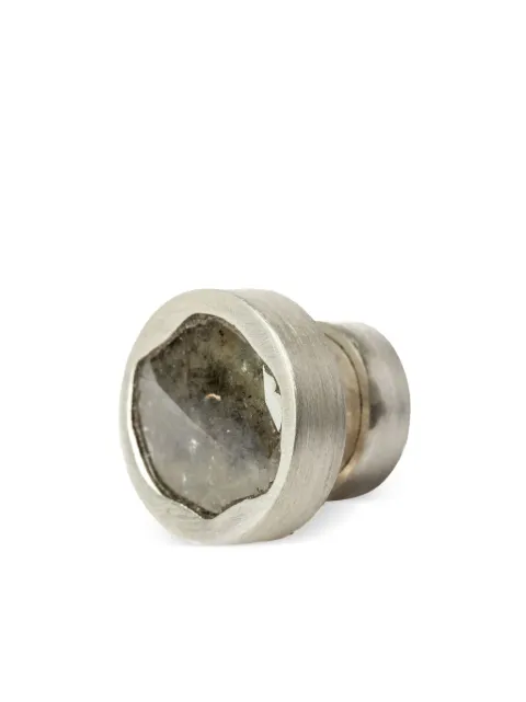 Parts of Four diamond-encrusted stud earring Silver 183526MADIA