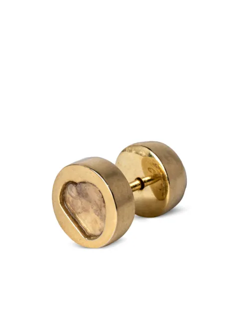 Parts of Four diamond-encrusted stud earring Gold 12357YGADIA