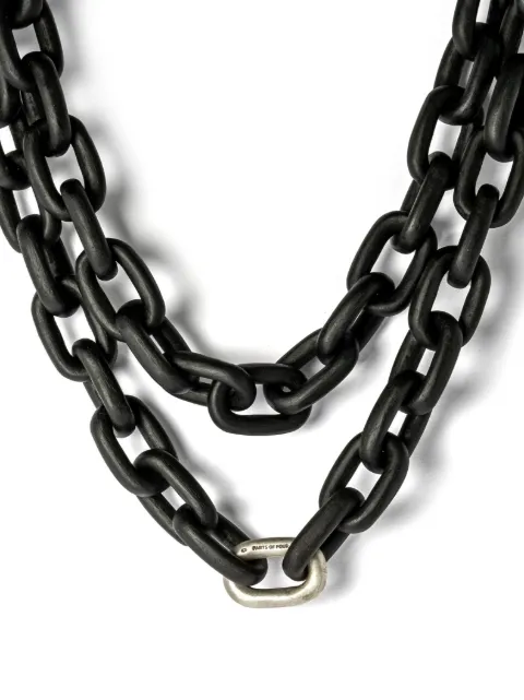Parts of Four Organic Chain necklace Black 6101KUDA