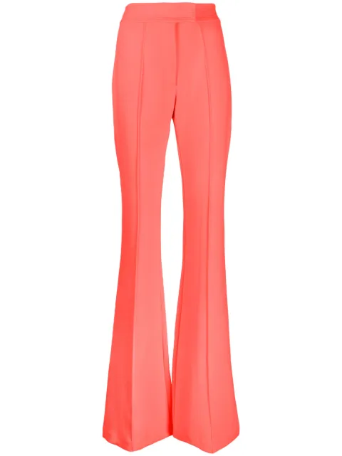 Alex Perry high-waisted flared trousers Red W2308785