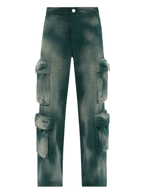 AMIRI patterned-jacquard cargo trousers Green PF23MAW040