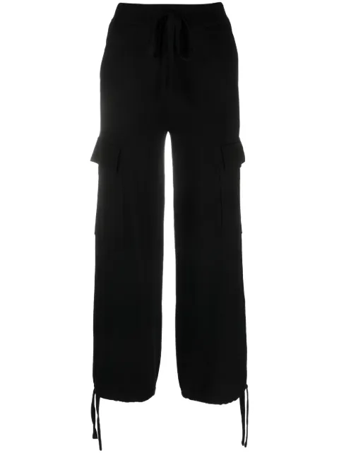 P.A.R.O.S.H. drawstring-waistband cargo trousers Black LIMED570596