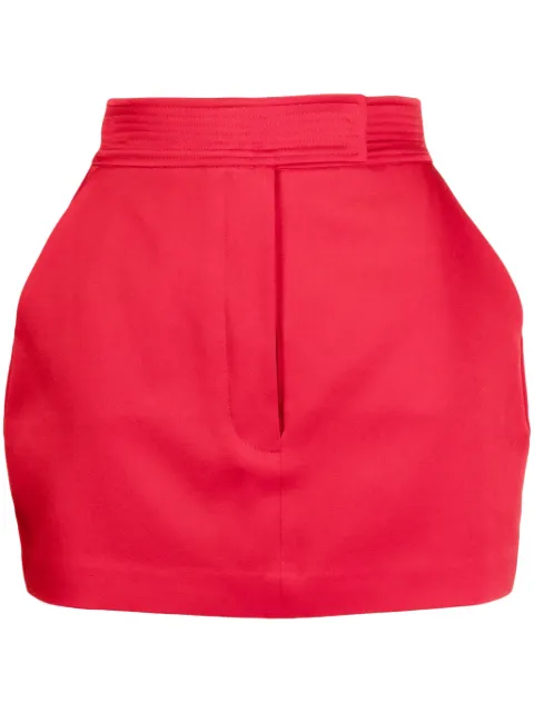 Alex Perry high-waisted satin-finish skirt Red W3310675