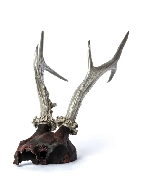 Parts of Four Double Horns skull decorative object Silver 23092ASDR