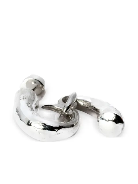 Parts of Four Little Horn-pendant drop earring Silver E22043PA