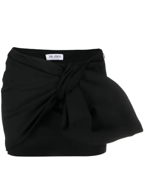 The Attico Daiki tie-knit mini skirt Black 237WCS162RY02100