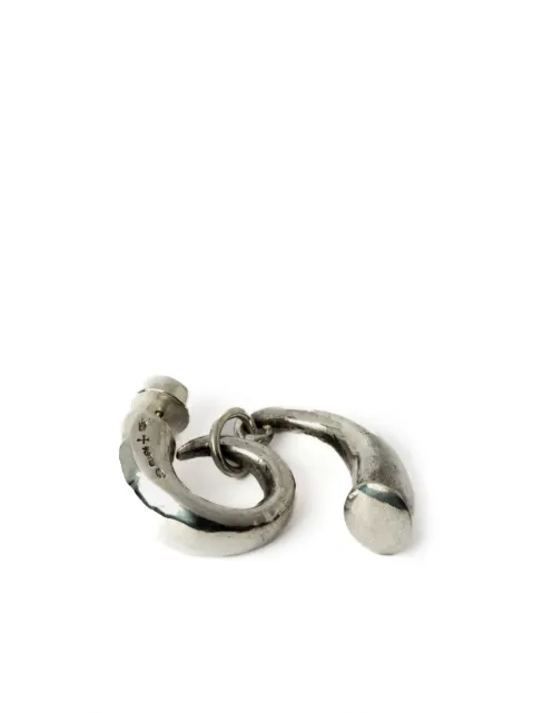 Parts of Four Horn polished finish pendant earring Silver E22044PA