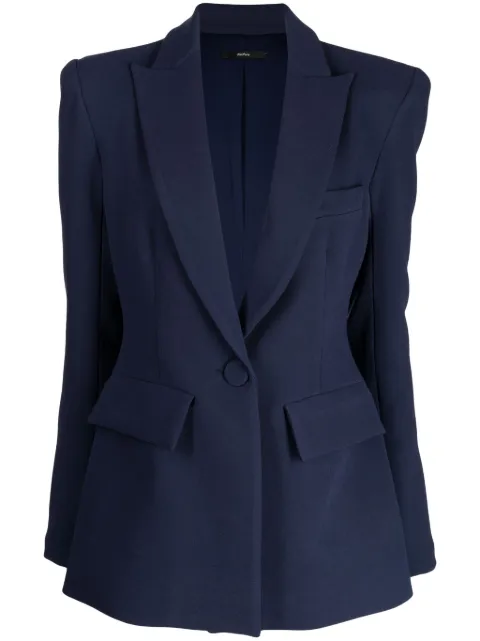 Alex Perry peak-lapel padded-shoulder blazer Blue W2308783