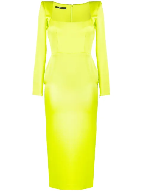 Alex Perry square-neck midi dress Green V3304533