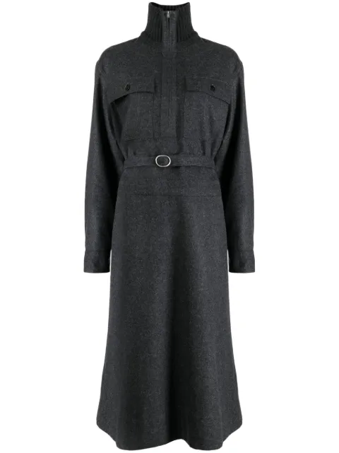 Jil Sander long-sleeve belted midi shirtdress Grey J40CT0129J40119