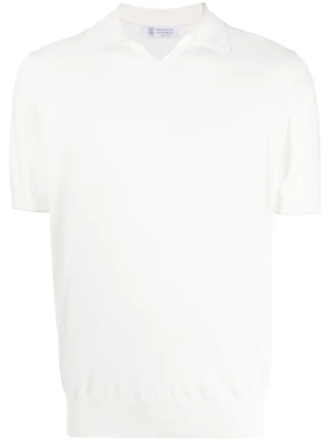 Brunello Cucinelli fine-knit cotton polo White M29800145CO312