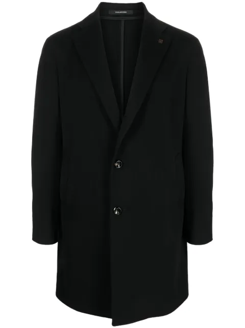 Tagliatore notched-lapels single-breasted coat Black COLORADO350001