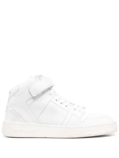 Saint Laurent logo-lettering leather sneakers White 75731700N00