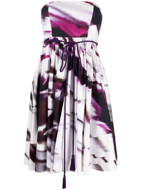Gemy Maalouf off-shoulder flared midi dress Purple NH2238