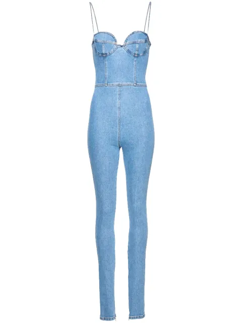 Magda Butrym denim bustier jumpsuit Blue 119723