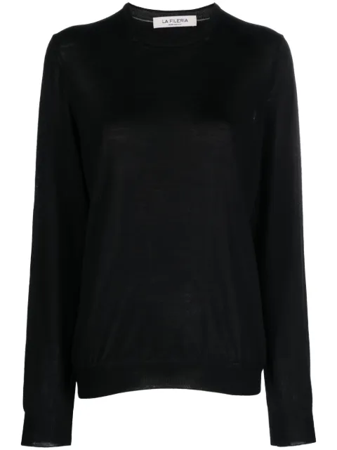 Fileria long-sleeve wool-blend jumper Black 5716713190