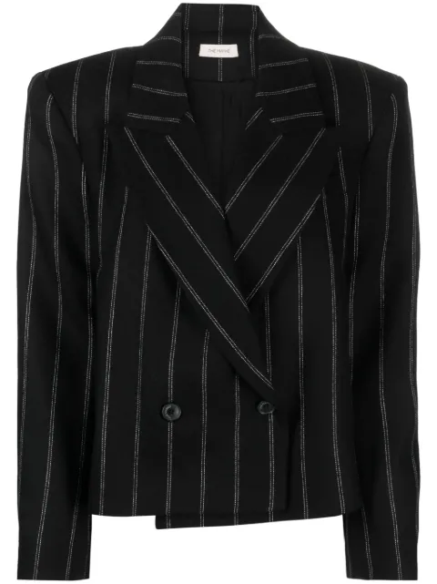 The Mannei striped double-breasted wool blazer Black BERTBLAZER