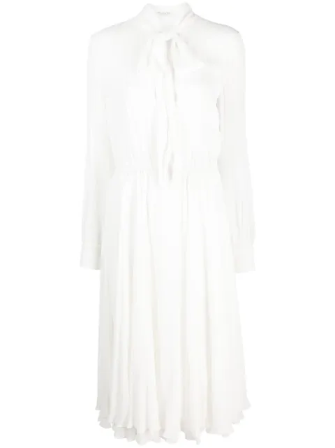 Philosophy Di Lorenzo Serafini bow-collar mid-length evening dress White A04315752