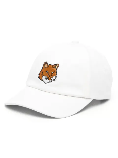Maison Kitsuné Bold Fox cotton baseball cap White LM06103WW0087
