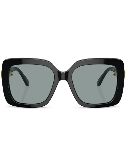 Swarovski Eyewear crystal-embellished oversize-frame sunglasses Black SK600110011