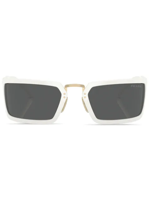 Prada Eyewear logo-engraved square-frame sunglasses White SPRA114615S0